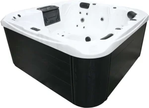 Outdoorwhirlpool TAHITI Sterling Silver inkl. Abdeckung und Stiege - 200 x 200 x 88cm