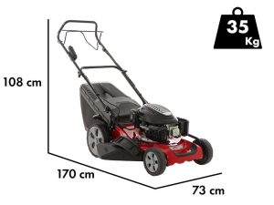 Castelgarden XC 53 SE - Benzin-Rasenmäher mit Radantrieb - 4 in 1 - 166 ccm Motor