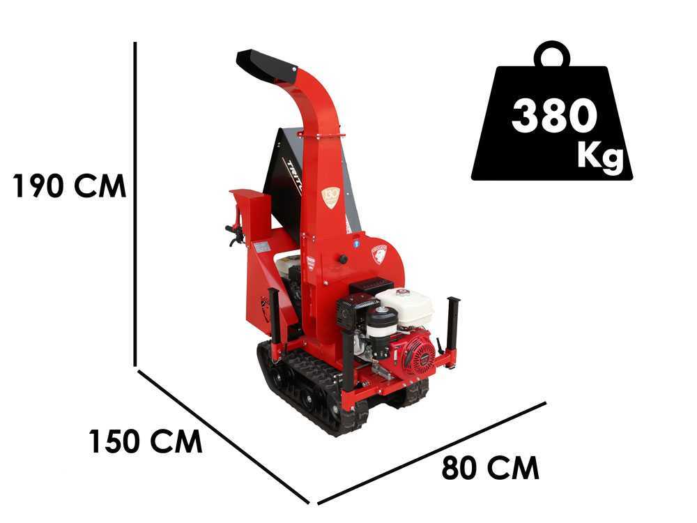 Ceccato Olindo Tritone BIG CINGO - Biohäcksler mit Raupenantrieb und Motorschubkarre - Motor Honda GX390