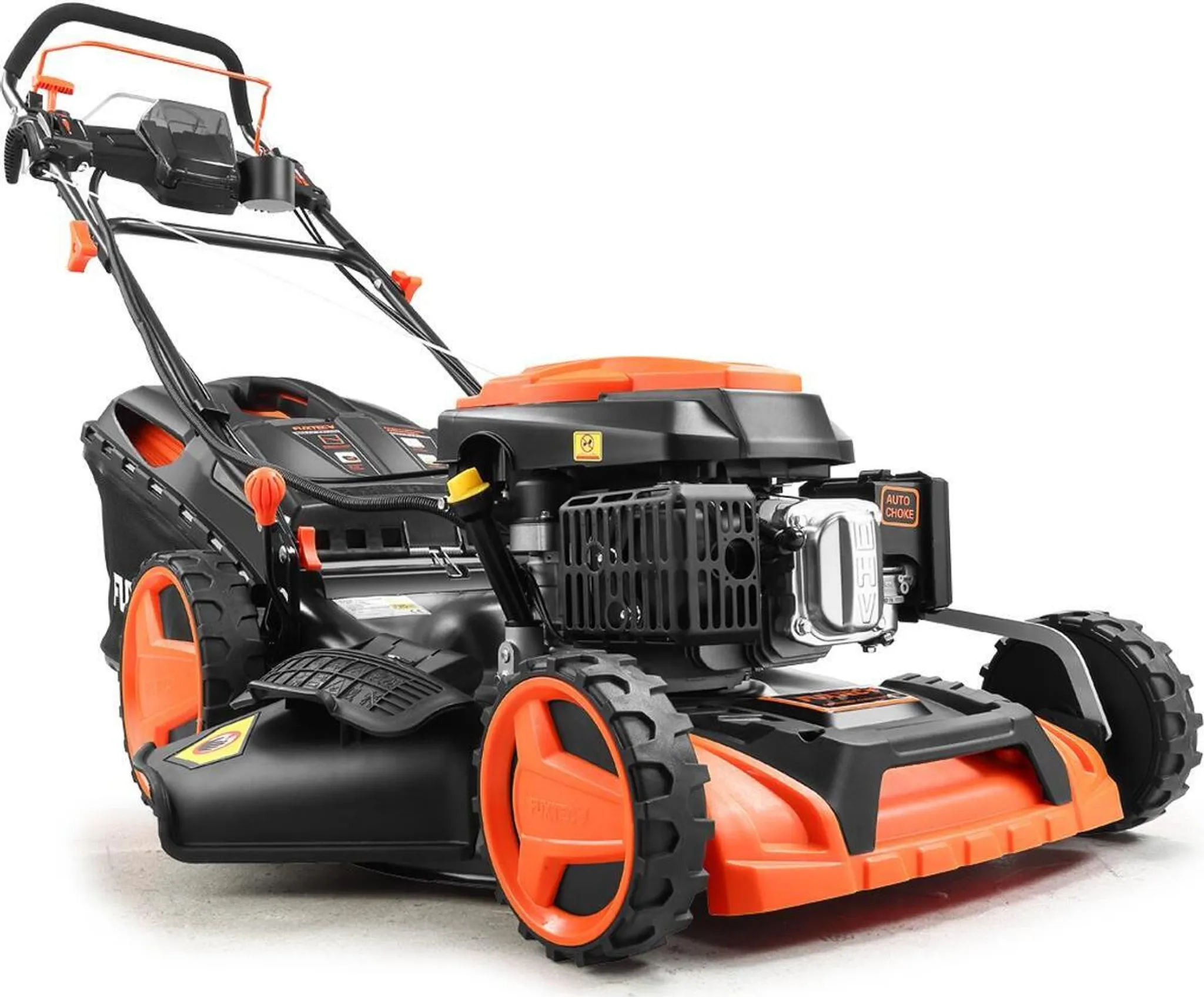 FUXTEC Benzin Rasenmäher FX-RM5196eSPRO - 196ccm | 51cm | 6PS | mit Antrieb + E-Start + FlexSpeed | 36kg | 60L | Seitenauswurf |ab 1001m²