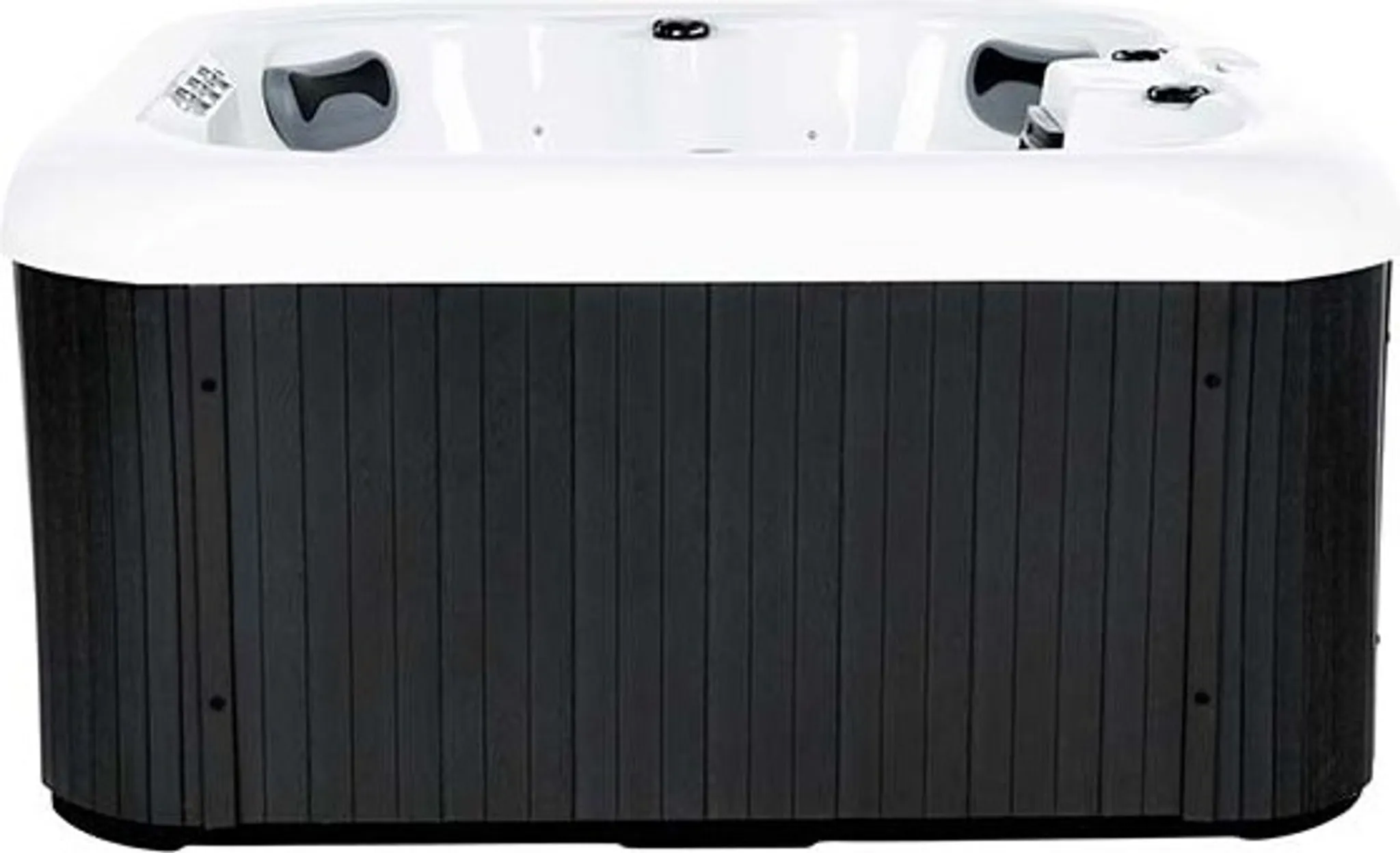 HOME DELUXE - Outdoor Whirlpool - SEA STAR PLUS Treppe und Thermoabdeckung - Maße 180 x 160 x 79 cm - Inkl. Heizung, 19 Massagedüsen und 15 Lichtquellen I Außen Whirlpool Spa für 4 Personen – Bild 5