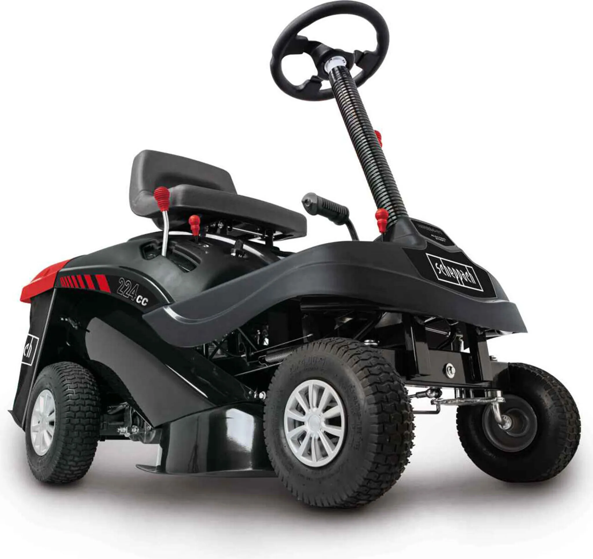 Scheppach Benzin Aufsitzmäher MR224-61 | 6,8PS | Schnittbreite 61cm | 5-Fach Höhenverstellung | E-Start | 150 L | 4X Vorwärts / 1xRückwärtsgang – Bild 3