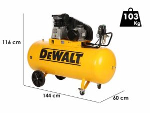 DeWalt DXCMB4T200HE - Dreiphasiger elektrischer Riemenkompressor - Motor 4 PS – 200 l
