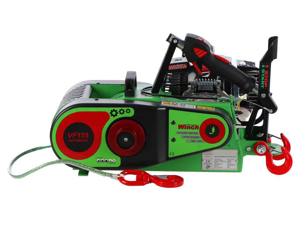 Docma VF155 Automatic Ultralight - Forstseilwinde - Motor Solo HP50E-A - Seil aus Dyneema Ø 5mm 80m – Bild 3