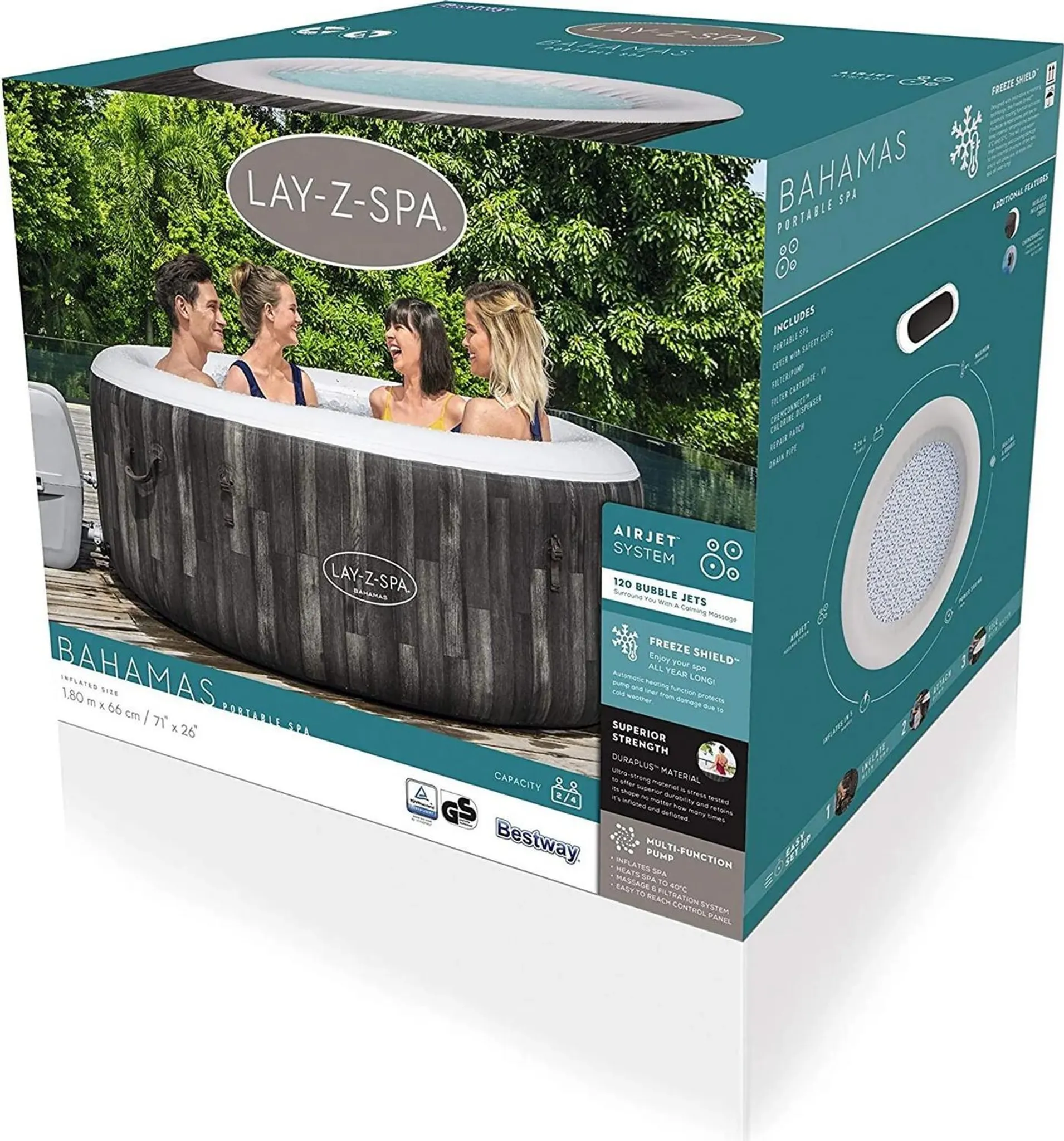 Bestway® LAY-Z-SPA® Whirlpool Bahamas AirJet™ Ø 180 x 66 cm, rund – Bild 6