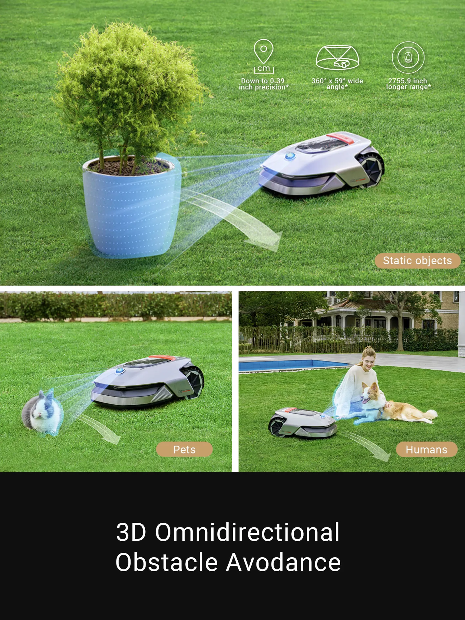 Dreame A1 Pro+Rasenmäher-Garage Combo,Intelligenter Mähroboter,Drahtloser Umfang Mähroboter,App-Steuerung,Intuitive Zonenverwaltung,3D-Erkennung – Bild 2