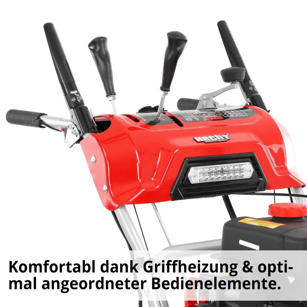 HECHT Schneefräse Benzin 9334 SQ | 87 cm Arbeitsbreite | 9,5 kW / 13 PS | Griffheizung | Elektrostarter | 51 cm Arbeitshöhe | LED – Bild 5