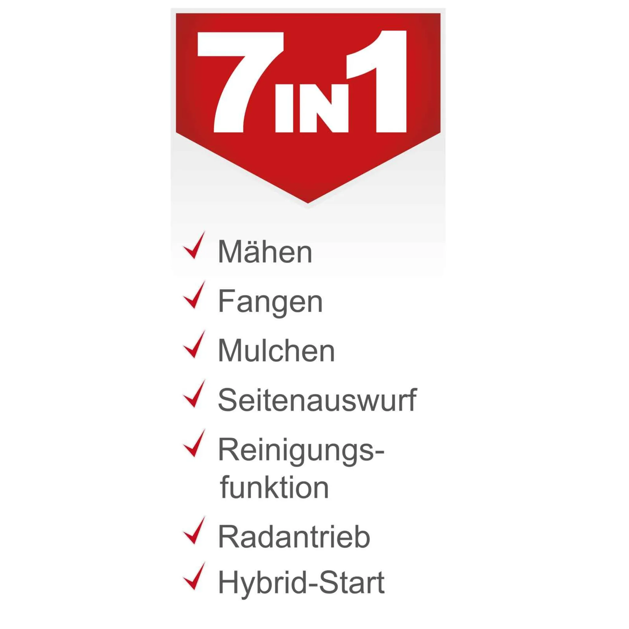 Scheppach Benzin Rasenmäher MS200-51E mit Radantrieb & E-Start | 51 cm Schnittbreite | 5,2 PS | 65 L Korb | 7 Stufen Höhenverstellung | inkl. Motoröl – Bild 3