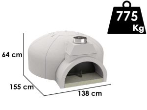 Edilmark FP 120N - Einbau-Steinbackofen mit Backebene Ø 120 cm - Backkapazität 8 Pizzen