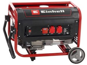 Einhell TC-PG 35/E5 - Benzin-Stromerzeuger auf Rädern mit AVR-Regelung 3.1 kW - Dauerleistung 2.6 kW - 230V