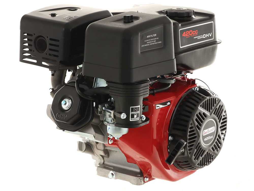Einzylinder-4-Takt-Benzinmotor GeoTech-Pro 420 ccm mit horizontaler Antriebswelle - E-Starter – Bild 2