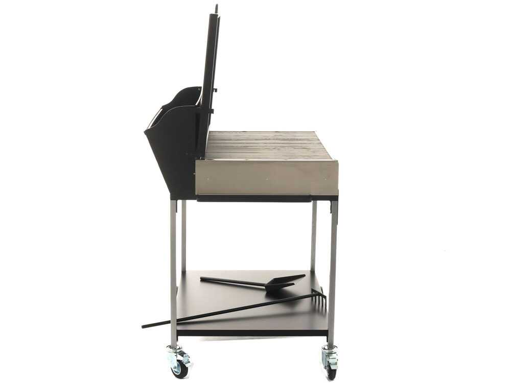 Famur BK 10 Elite - Holzkohle- und Holzkohlebrikett- Grill 2 in 1 - Gitter mit 8 mm-Drehgrillstäben – Bild 4