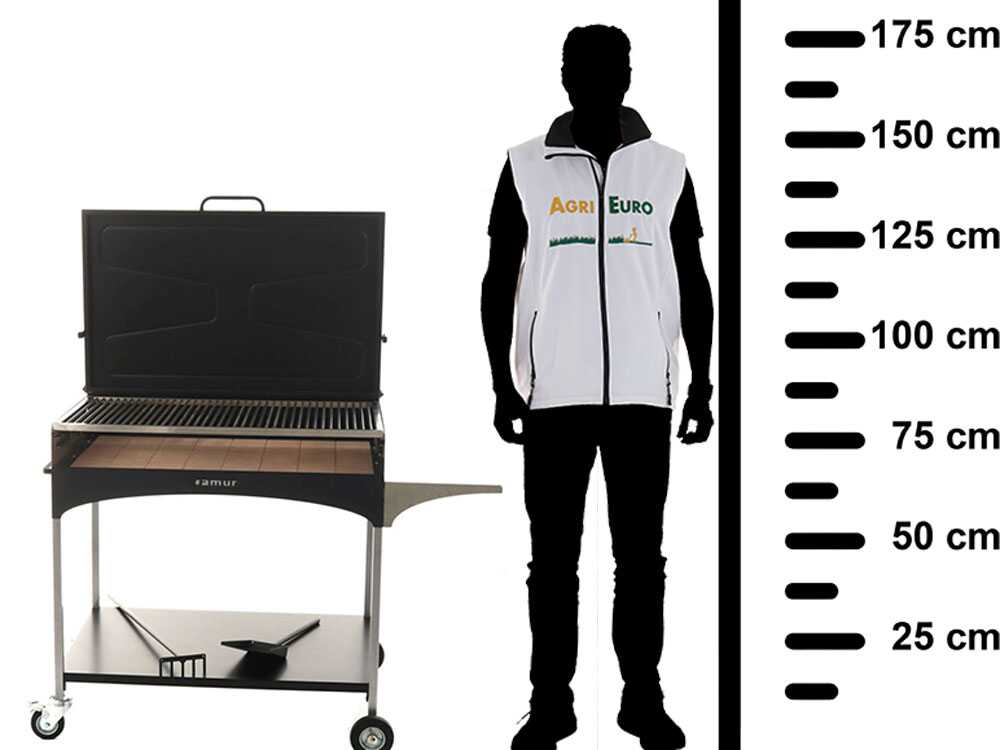 Famur BK 10 Elite - Holzkohle- und Holzkohlebrikett- Grill 2 in 1 - Gitter mit 8 mm-Drehgrillstäben – Bild 2