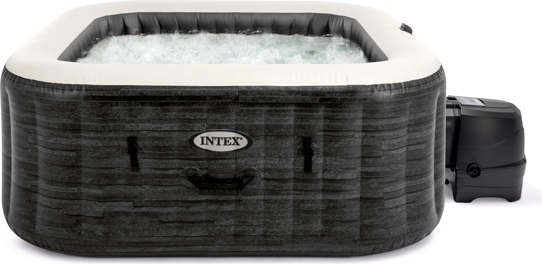 INTEX 28452NP - Whirlpool - PureSPA Greystone Deluxe (196x196cm) für 6 Personen