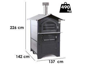 Fontana Gusto - Holzbackofen für den Außenbereich 100X65 cm