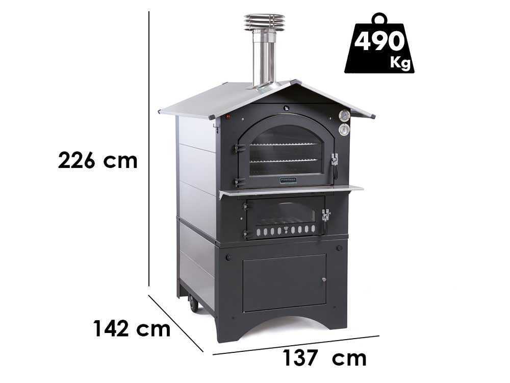Fontana Gusto - Holzbackofen für den Außenbereich 100X65 cm