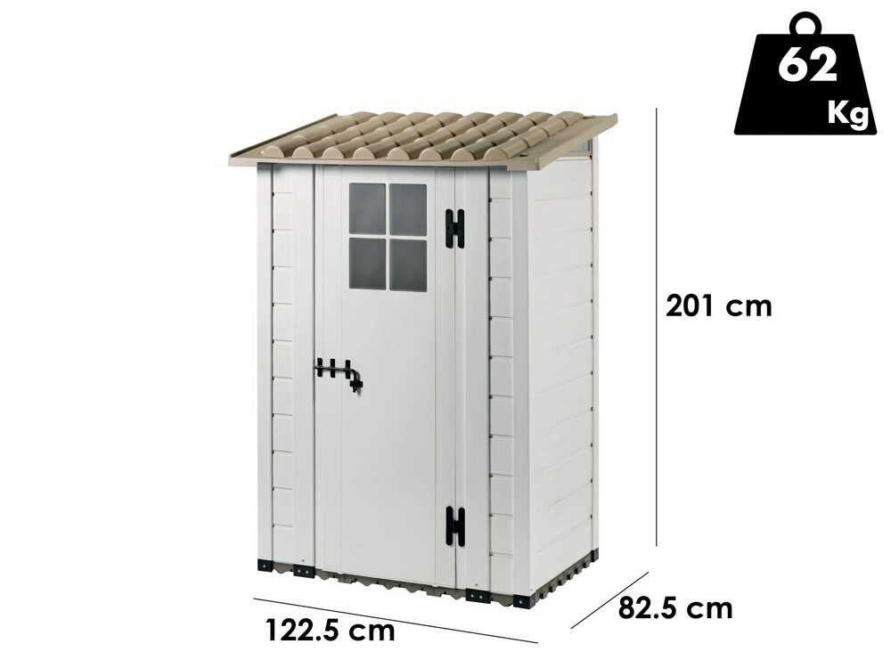 Garofalo Tuscany Evo 100 - Gerätehaus - Mit Fenster und einflügeliger Tür - 122.5x82.5x201 cm – Bild 2