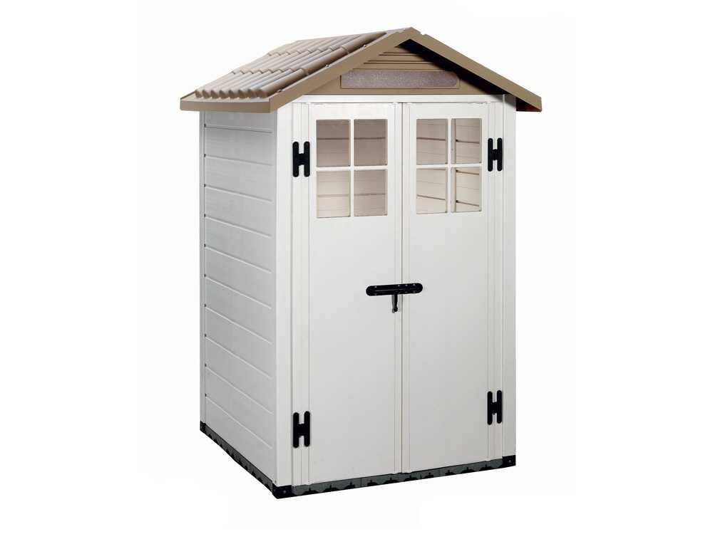Garofalo Tuscany Evo 120 - Gartenhaus - Mit Fenstern und Doppelflügeltür - 122.5x122.5x214 cm – Bild 3