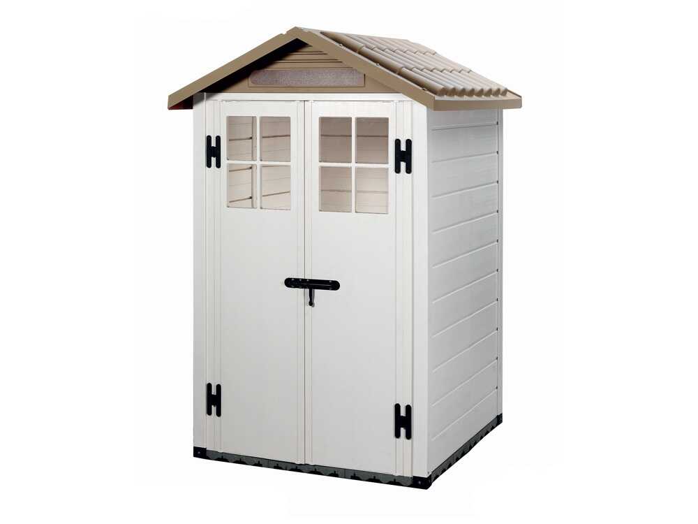 Garofalo Tuscany Evo 120 - Gartenhaus - Mit Fenstern und Doppelflügeltür - 122.5x122.5x214 cm – Bild 4