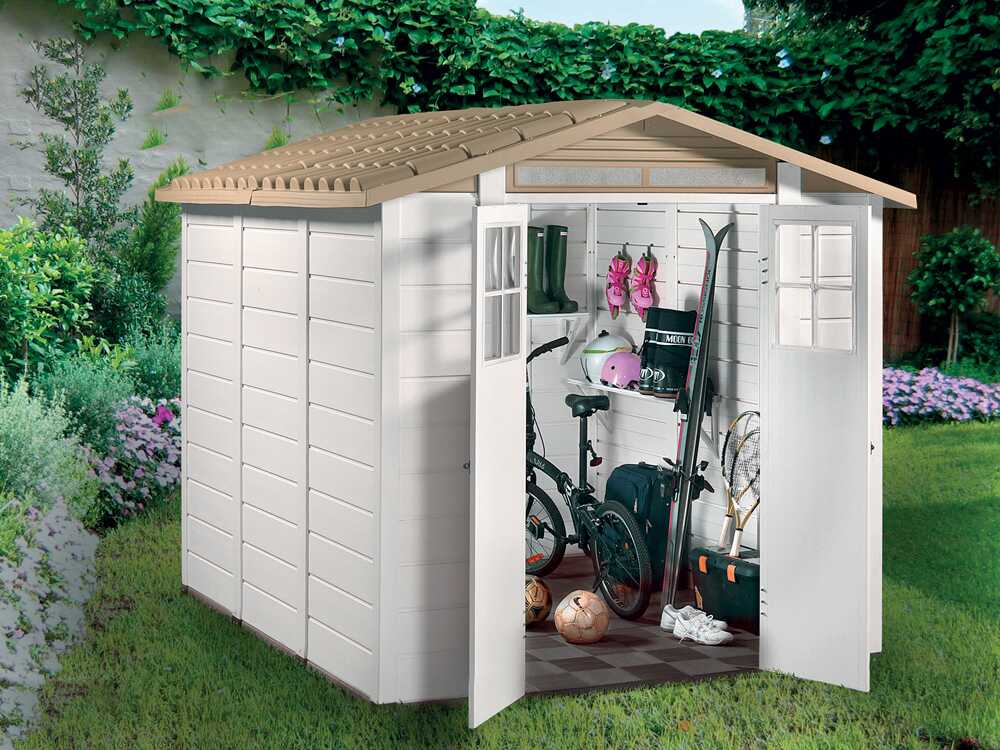 Garofalo Tuscany Evo 240 – Gerätehaus – Mit Fenstern und Doppeltür – 202,5 × 242,5 × 220 cm – Bild 2