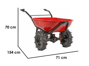 Geotech CAR 260T-100 - Akku-Schubkarre mit Traktorreifen - Akku 40V  6 Ah