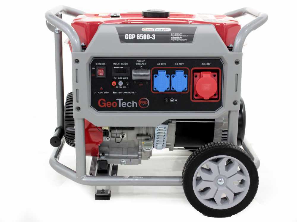 GeoTech-Pro GGP 6500-3 – Stromerzeuger mit Rädern und AVR 5,5 kW – Dauerleistung 5 kW dreiphasig – Bild 2