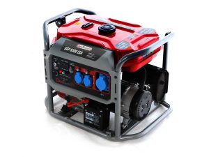 GeoTech Pro GGP 6500 ESA - Benzin-Stromerzeuger mit Rädern und AVR-Regelung und Elektrostarter 5.4 kW - Dauerleistung 5 kW - 230V
