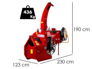 GeoTech-Pro WS52RS - Häcksler für Traktor - mit Einzugwalzen und Hydrauliksteuerung