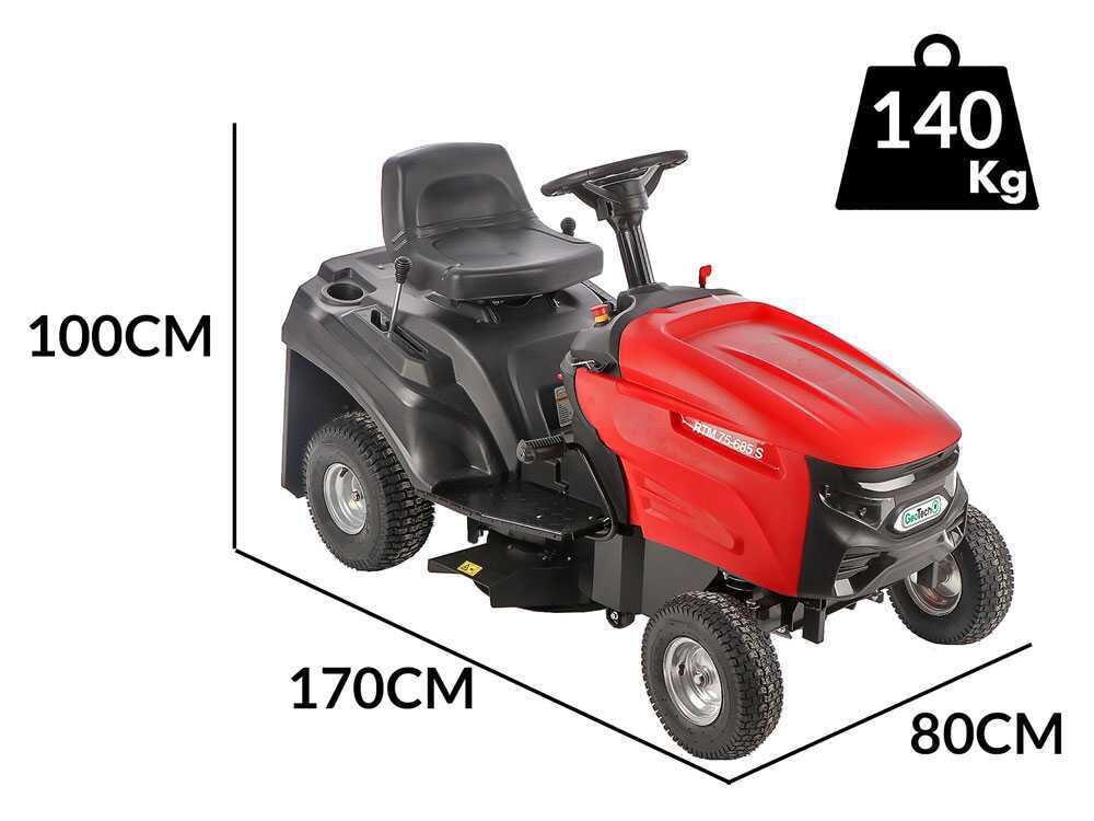 GeoTech RTM 75-685 S - Rasentraktor - Mechanikgetriebe - Seitenauswurf