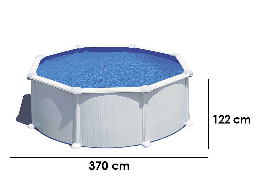 Gre Atlantis Rund Ø350 x 120cm - Aufstellpool aus Stahl - Aqualoon Filter – Bild 2