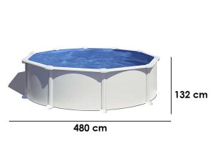 Gre Atlantis Rund Ø460 x 132cm - Rundbecken aus Stahl