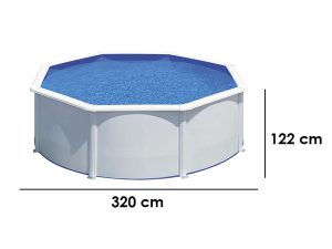 Gre Fidji Rund Ø300 x 120 cm - Rundbecken aus Stahl