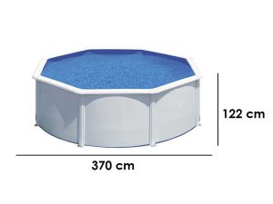 Gre Fidji Rund Ø350 x 120 cm - Runder Stahlwandpool