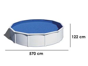 Gre Fidji Rund Ø550 x 120 cm - Runder Stahlwandpool