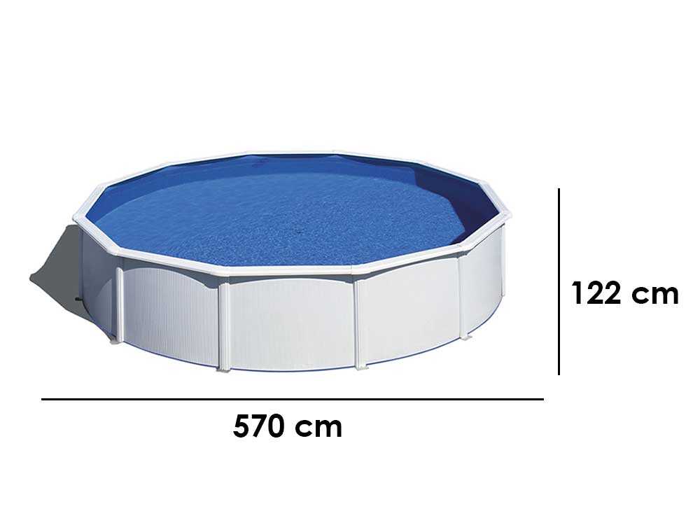 Gre Fidji Rund Ø550 x 120 cm - Runder Stahlwandpool
