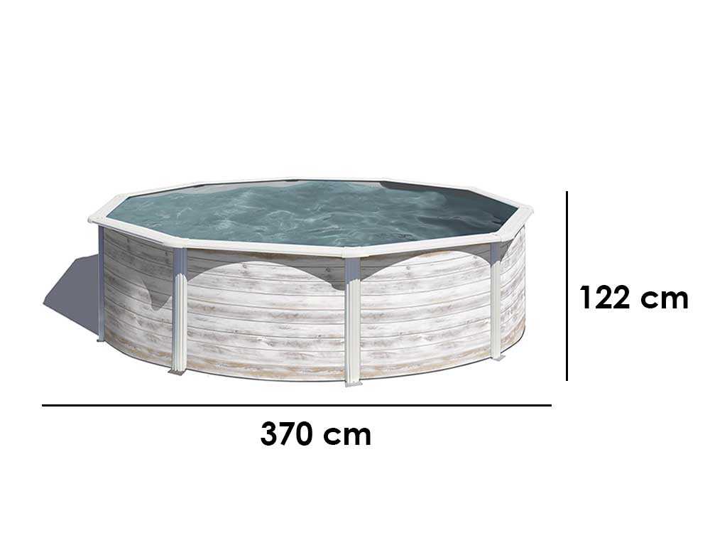 Gre Finlandia Rund Ø350 x 120 cm - Stahlwandbecken