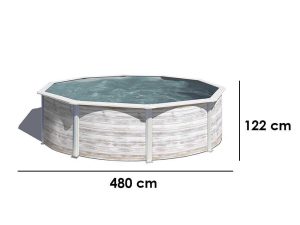Gre Finlandia rund Ø460 x 120 cm - Stahlwandbecken