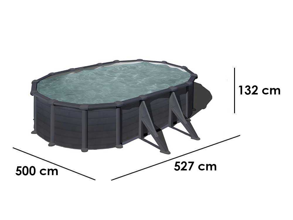Gre Granada Ovalbecken 500x300x132cm - Stahlwandpool