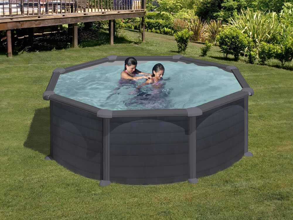 Gre Granada Rundbecken Ø350 x 132 cm - Stahlwandpool – Bild 3