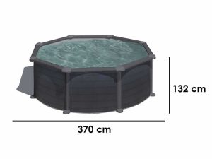 Gre Granada Rundbecken Ø350 x 132 cm - Stahlwandpool