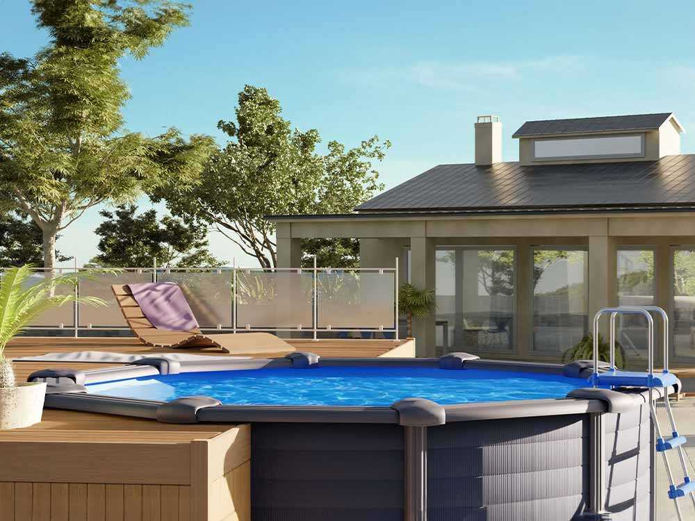 Gre Granada Rundbecken Ø460 x 132 cm - Stahlwandpool – Bild 4