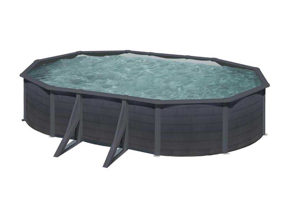 Gre Kea Ovale 610x375x120cm - Stahlwandpool – Bild 2