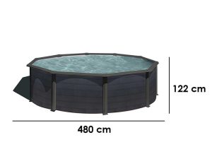 Gre Kea Rund Ø460 x 120 cm - Stahlwandpool