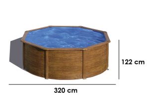 Gre Pacific rund Ø300 x 120 cm - Rundbecken