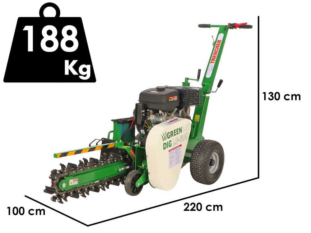 GreenBay DIG LE-600 - Grabenfräse - Loncin-Motor G420F