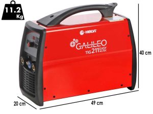 HELVI Galileo TIG 211 easy AC/DC - Inverter-Schweißgerät (MMA, TIG HF - LIFT) - AC/DC