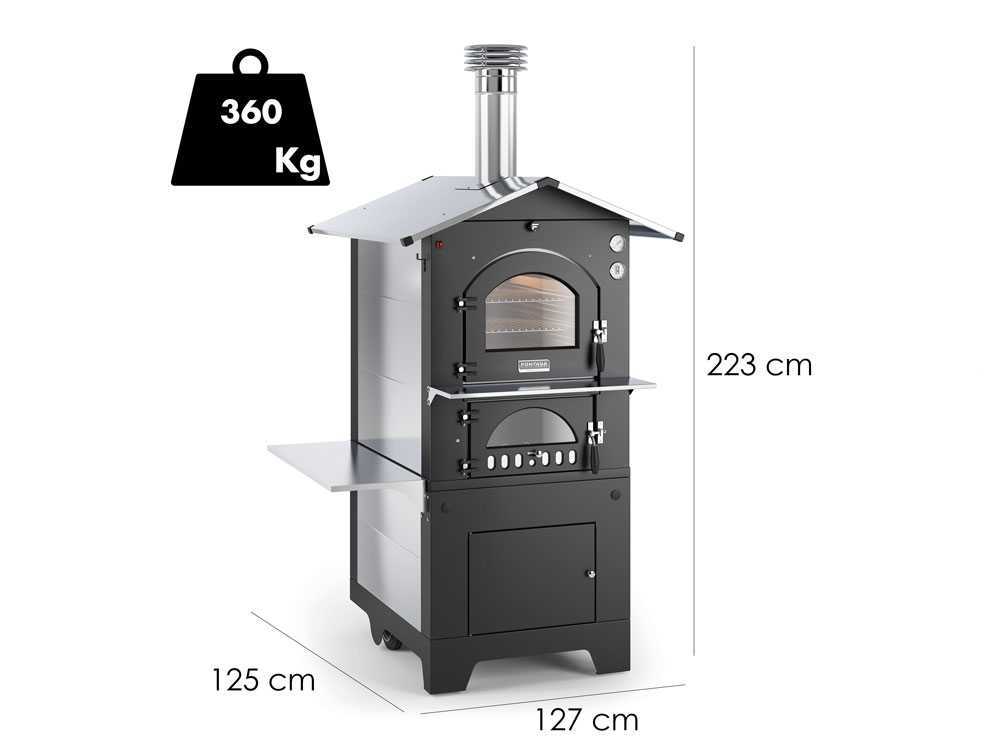 Holzbackofen für den Außenbereich Fontana Gusto 80X54 cm