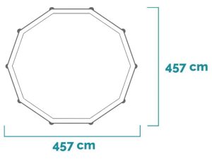 Intex Metal Frame 28242NP - Ø457x122 cm - Runder Pool
