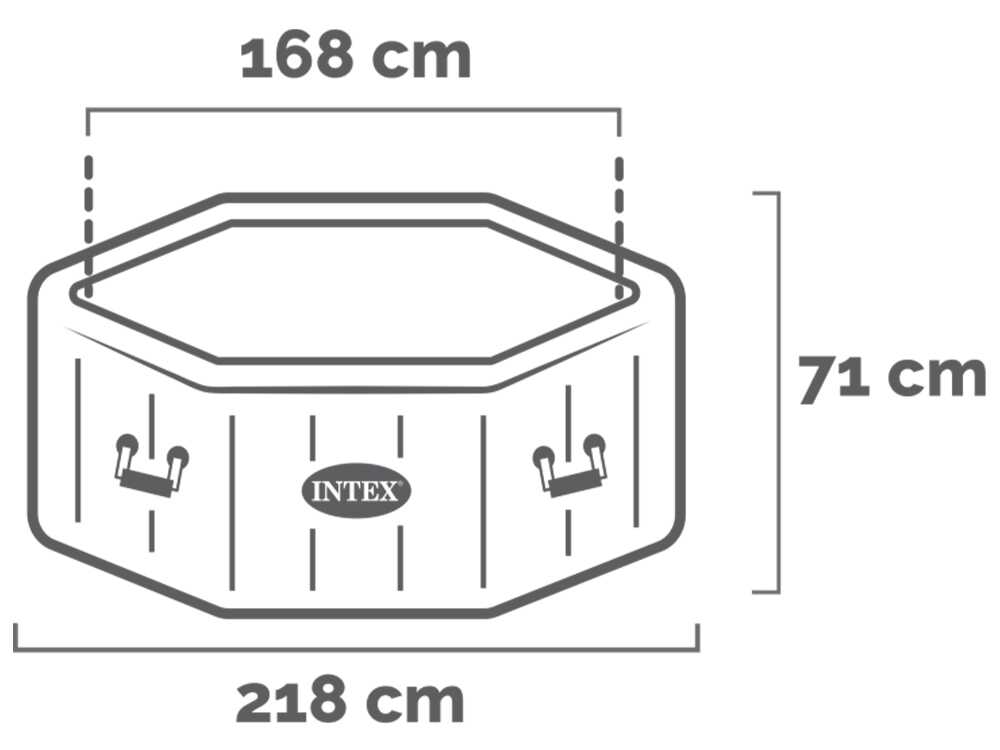 Intex Oktagon Spa Jet & Bubble Deluxe 28462EX - Ø218x71 cm - Whirlpool Spa