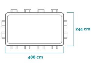 Intex Prisma Frame 26792NP - 488x244x107 cm - Aufstellpool